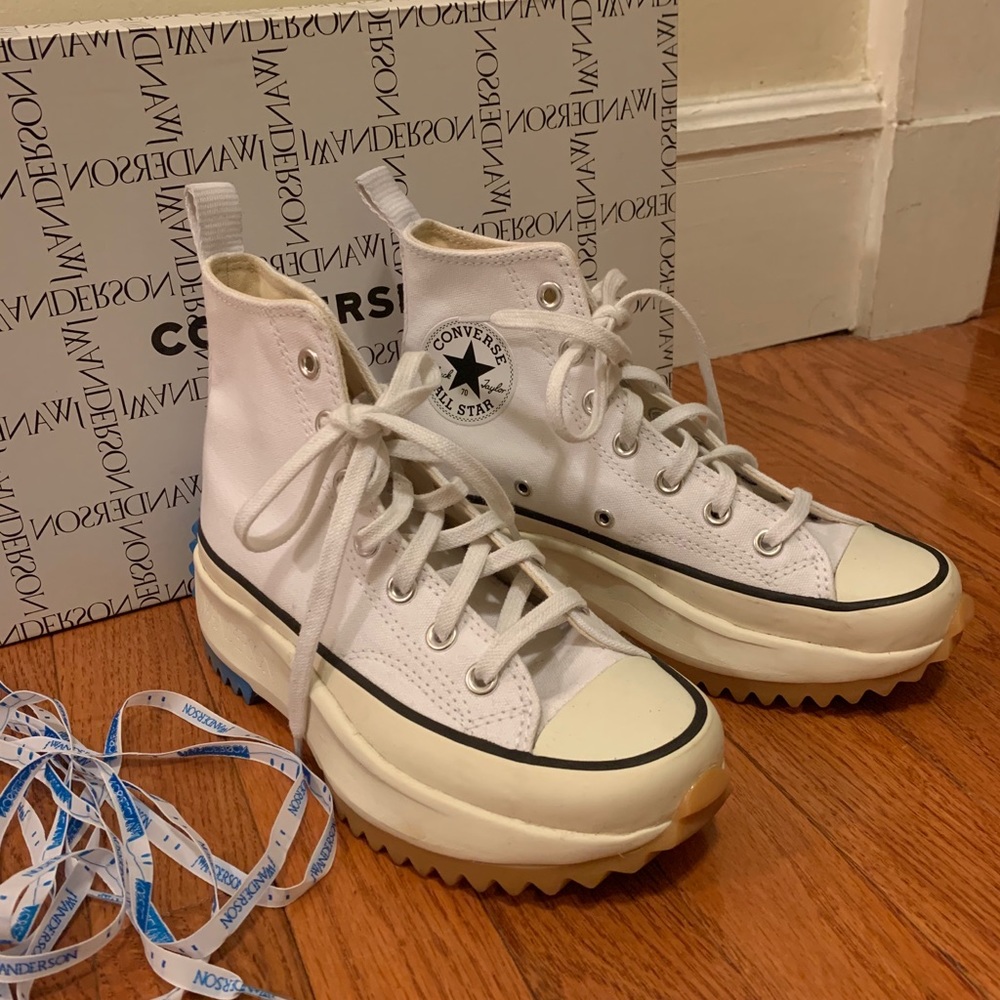 JW Anderson for Converse white sneakers size 37.5